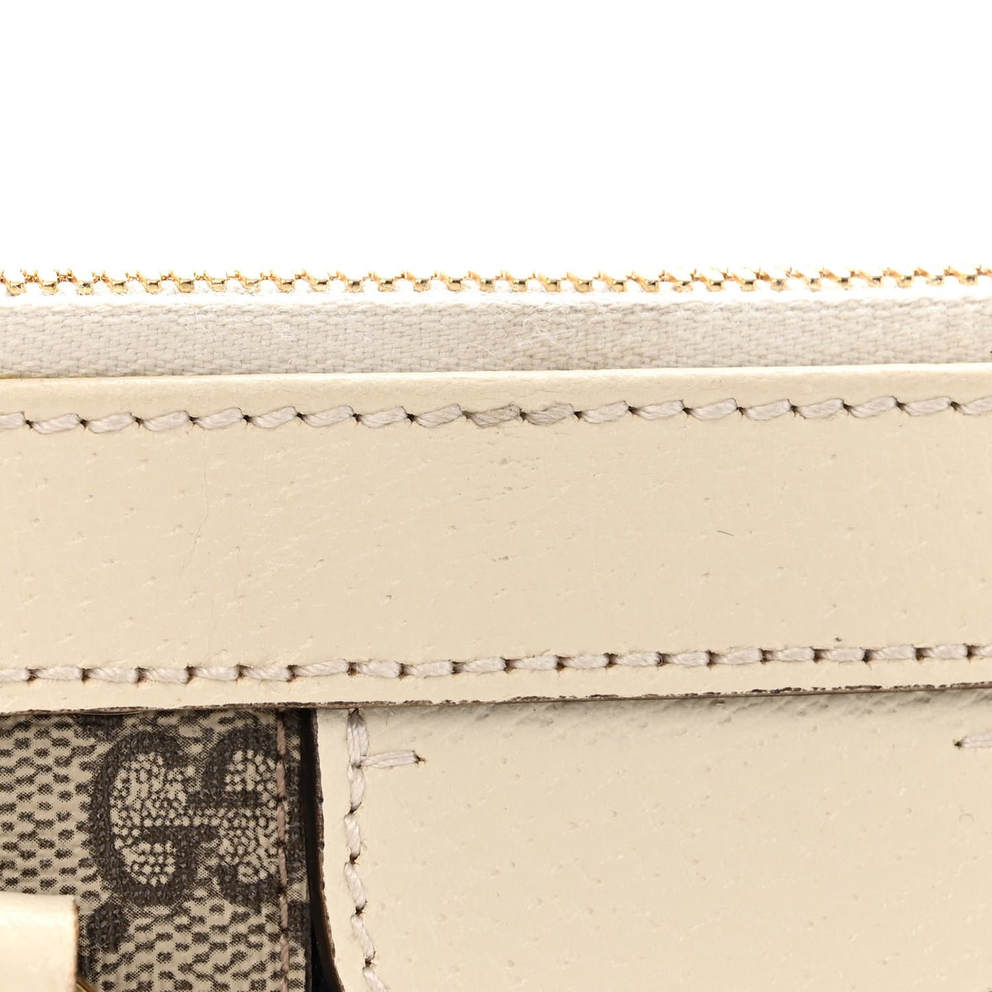 GG Supreme Monogram Textured Dollar Calfskin Web Small Ophidia Tote Bag Beige Ebony Mystic White