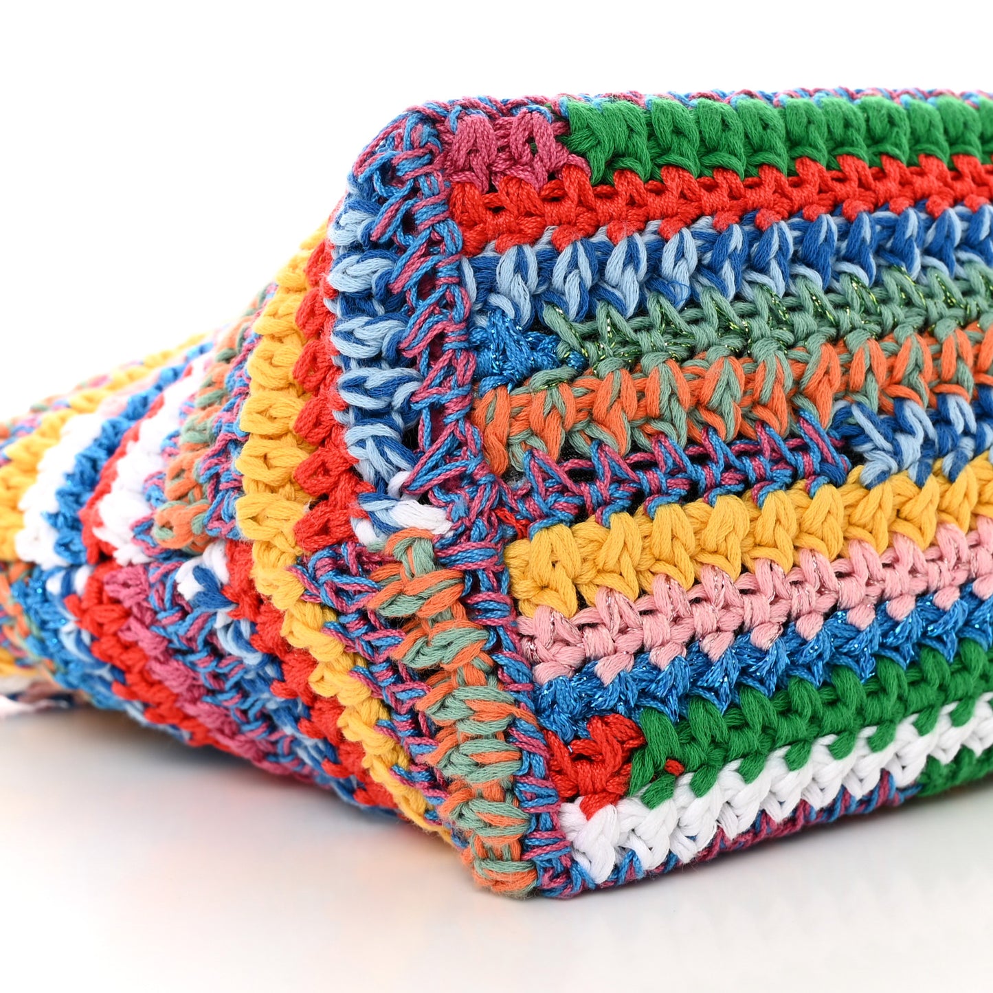 Fabric Crochet Pouch Multicolor