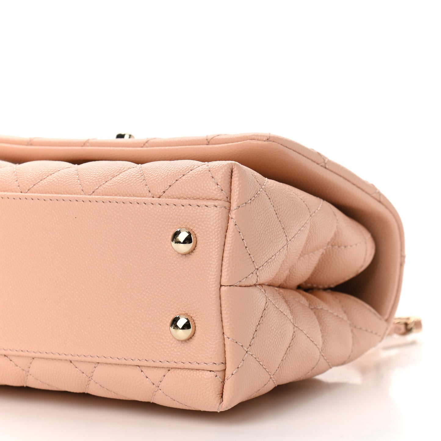 Caviar Quilted Mini Coco Handle Flap Light Pink