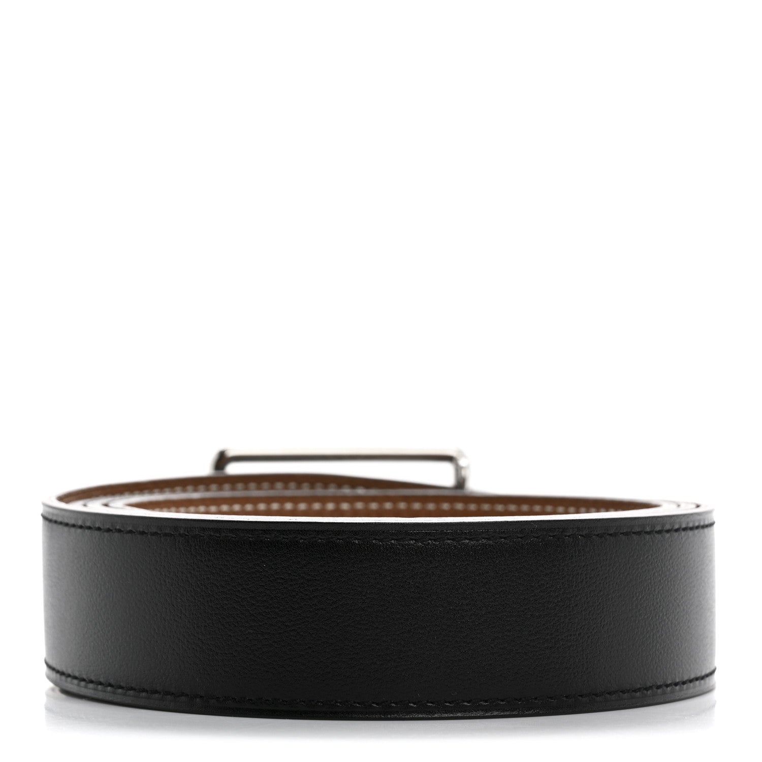 Hermes Togo Box 38mm Oscar Reversible 105 42 Belt Black Gold 3 of 8
