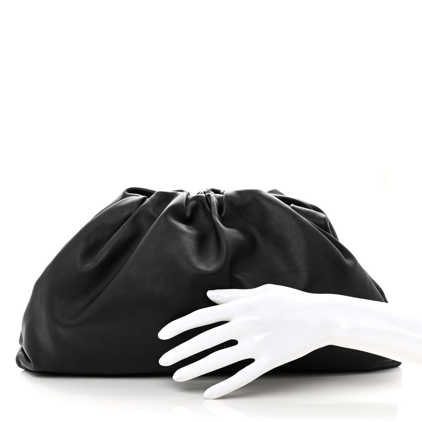 Smooth Butter Calf The Pouch Oversized Clutch Black
