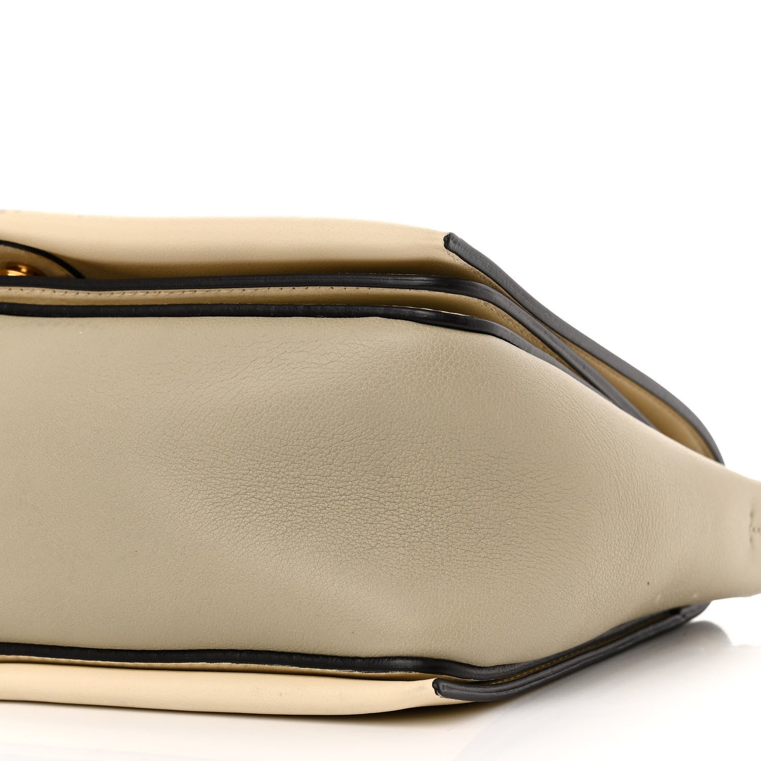 Celine Shiny Smooth Calfskin Medium Frame Shoulder Bag Chalk Mastic 10 of 16