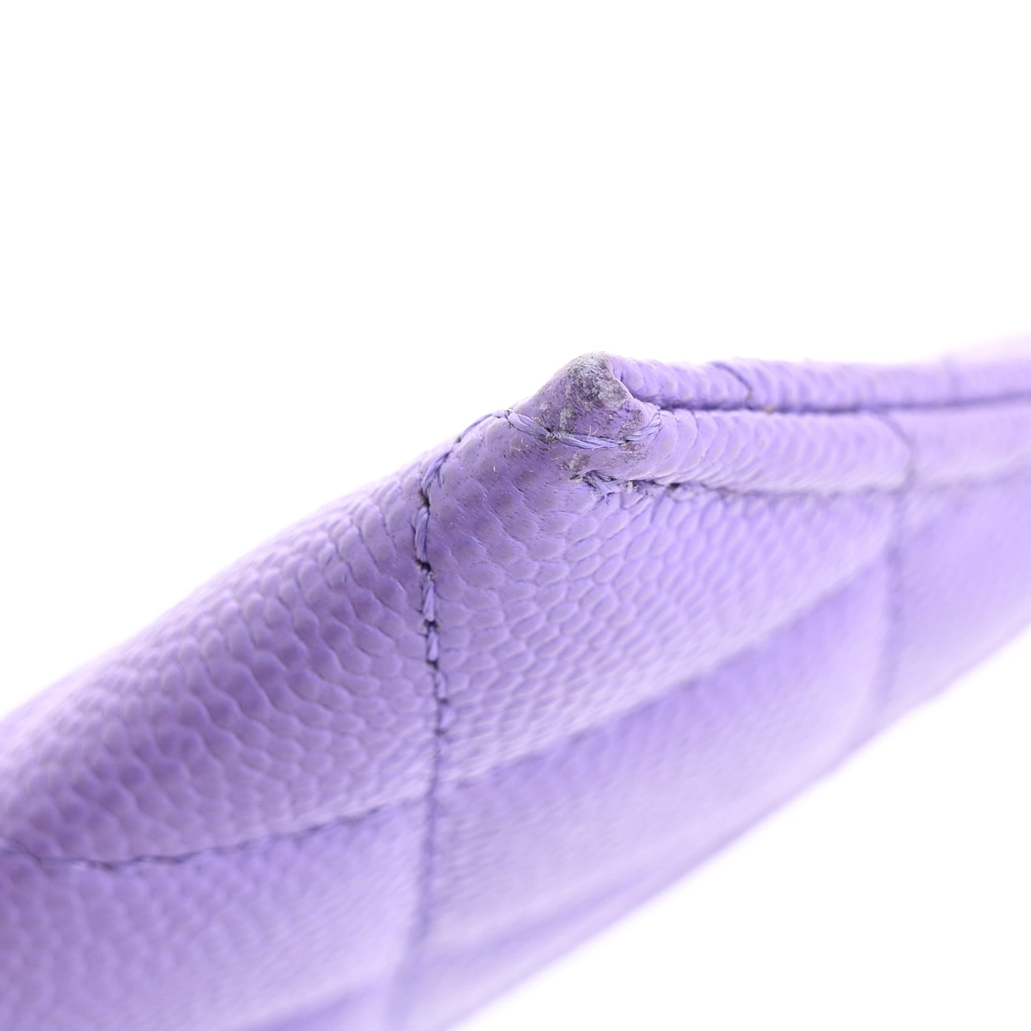 Caviar Quilted Card Holder Purple