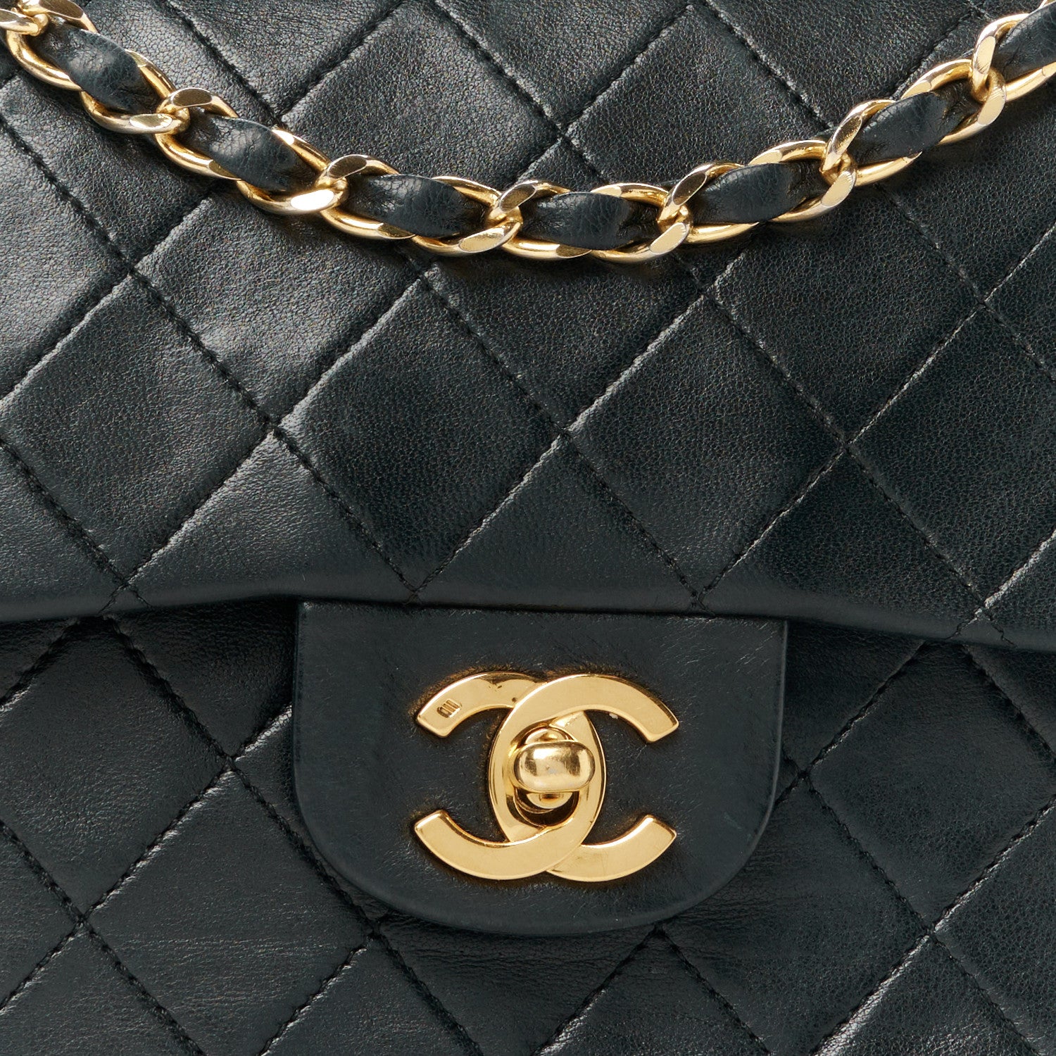 Chanel Lambskin Quilted Small Double Flap Black 10 of 12