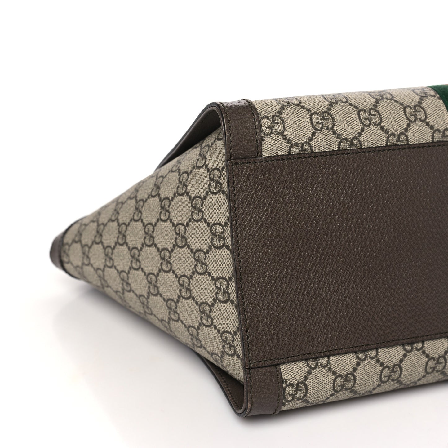 GG Supreme Monogram Web Medium Ophidia Tote Bag Brown