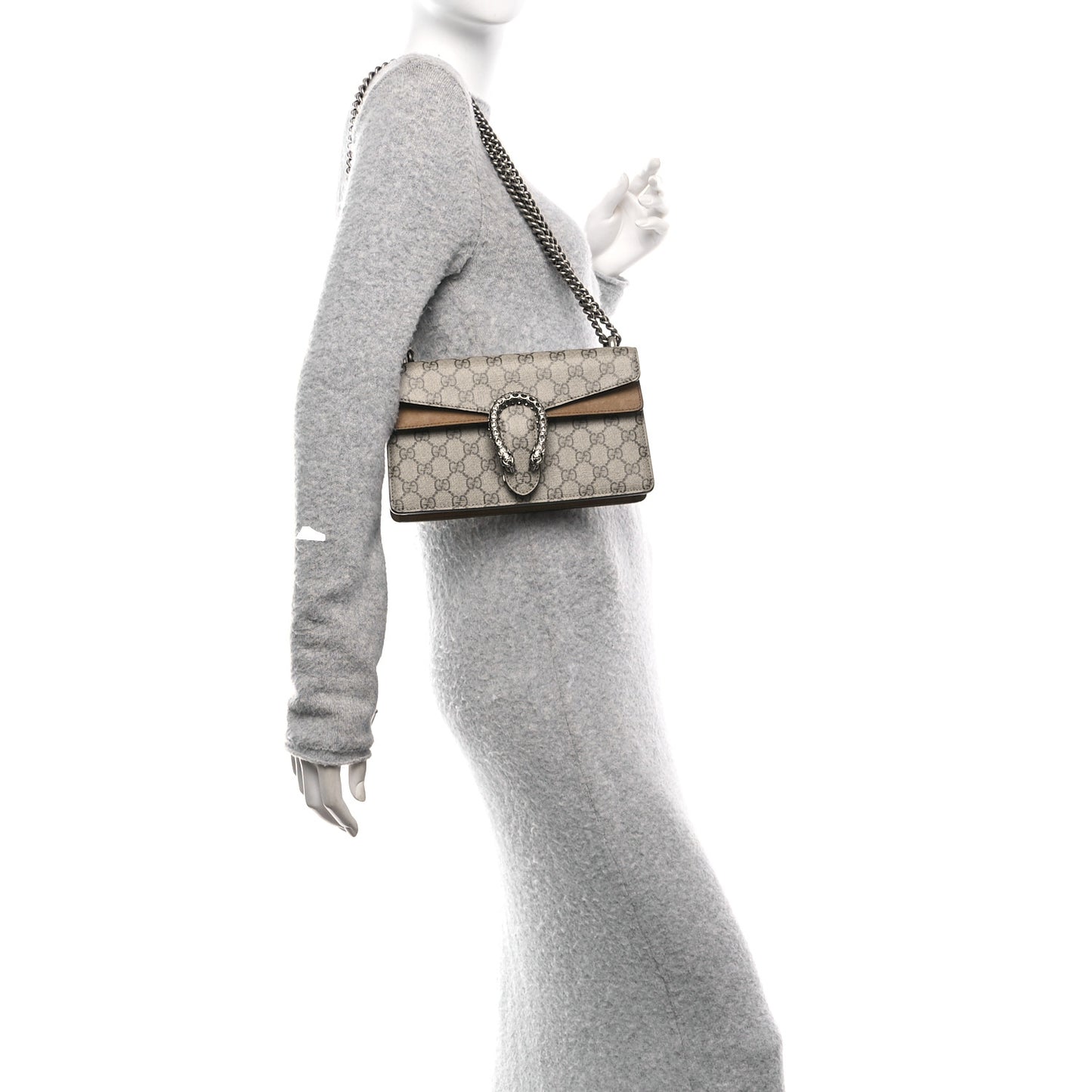GG Supreme Monogram Small Dionysus Shoulder Bag Taupe