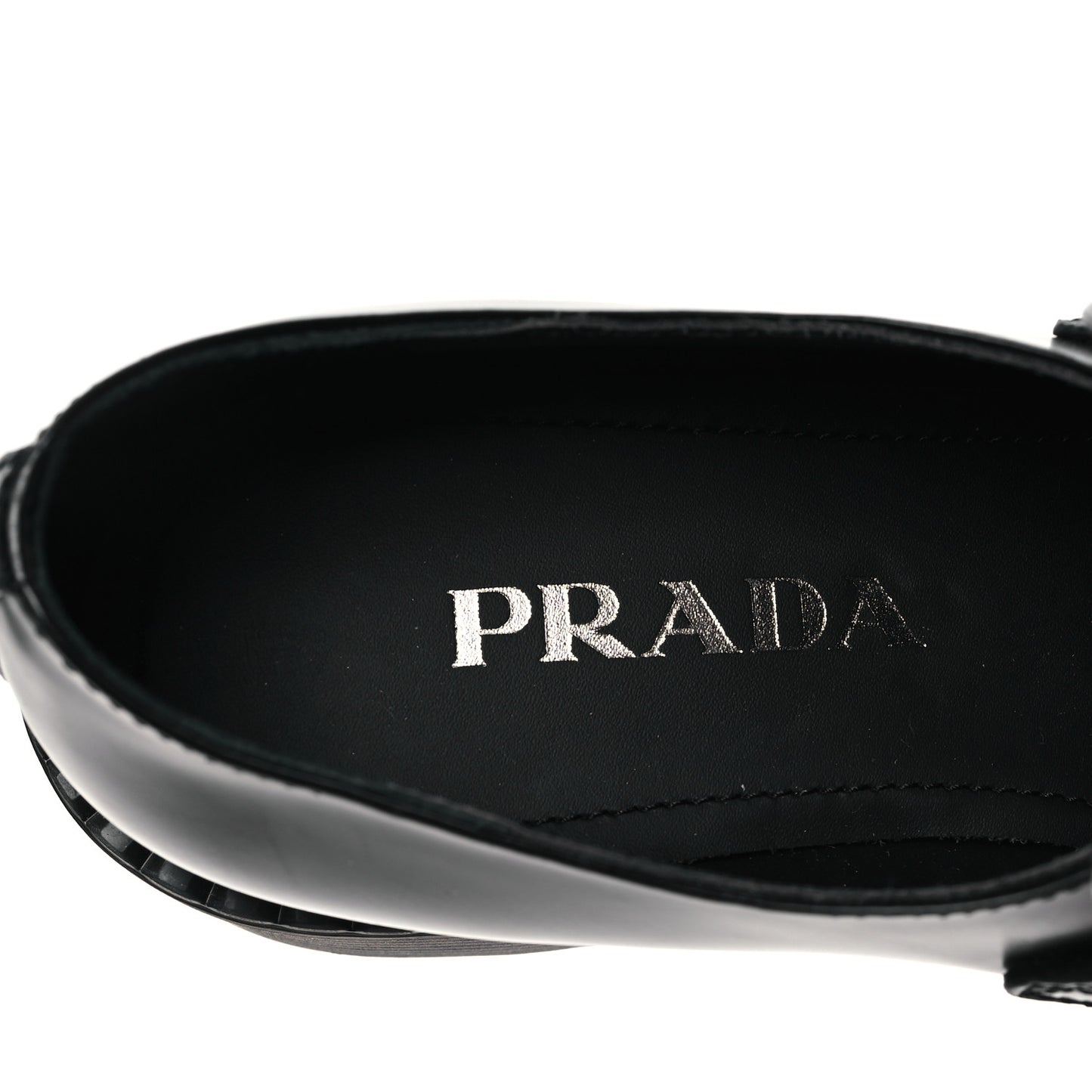 Spazzolato Metal Triangle Logo 50mm Loafers 37 Black