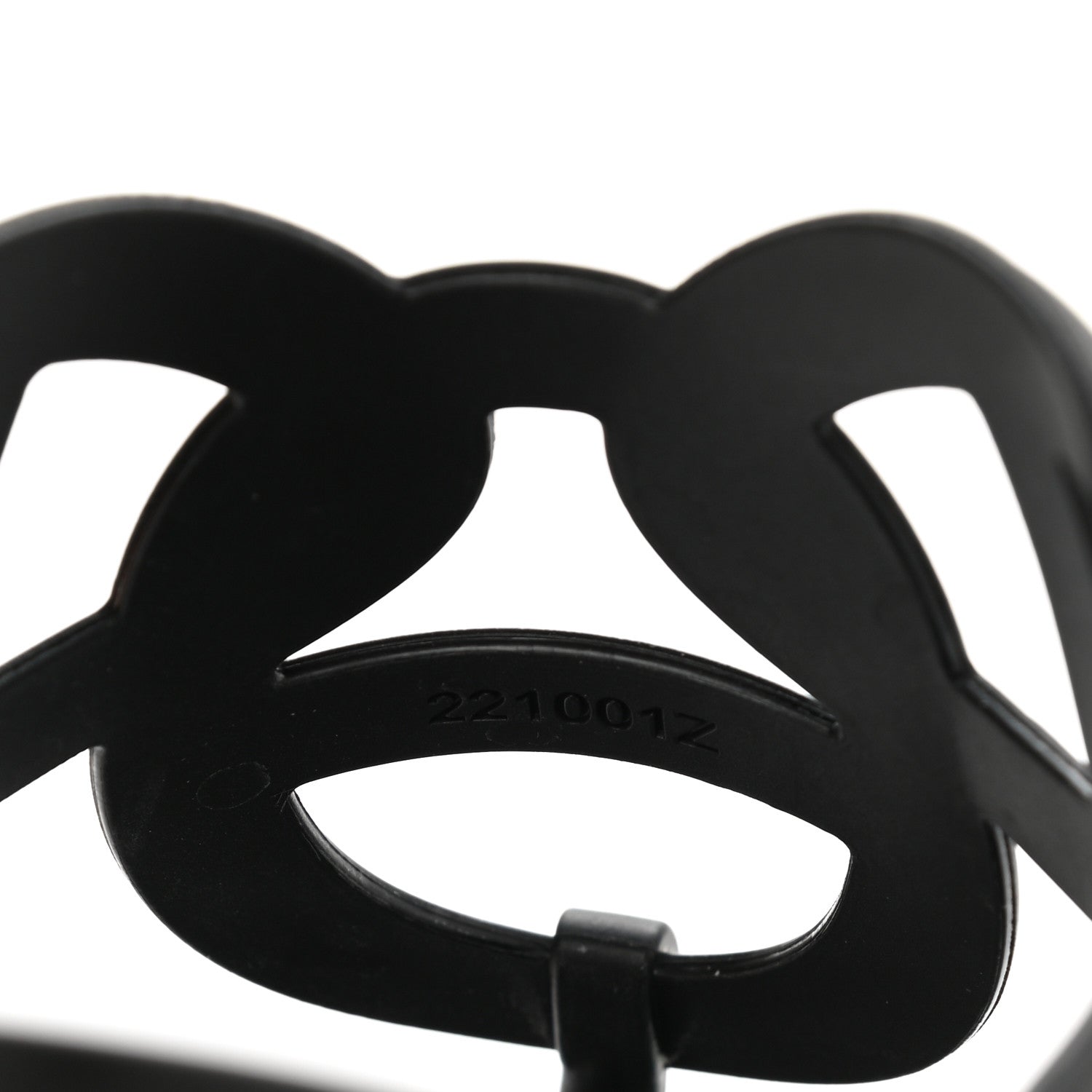 Hermes Rubber Womens Egerie Sandals 37 Black 8 of 9