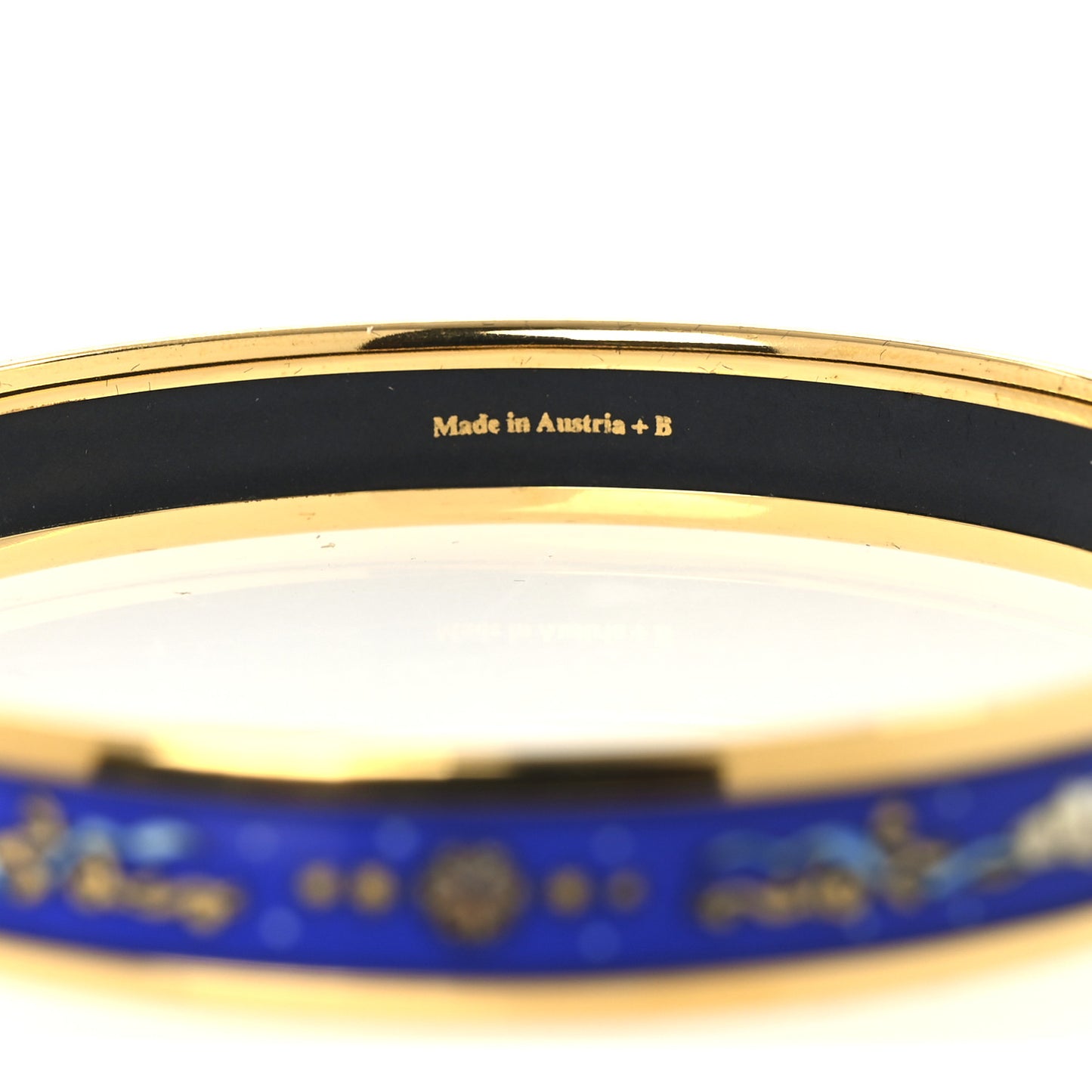 Enamel Printed Celestial Mythology Narrow Bracelet 65 Bleu