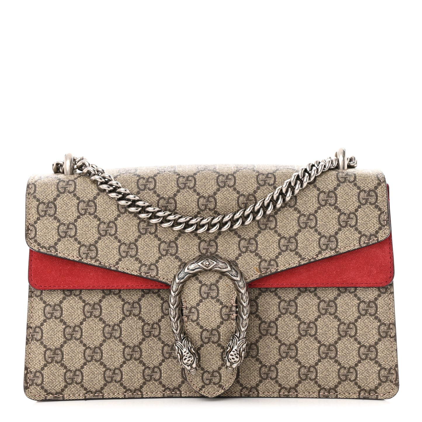 GG Supreme Monogram Small Dionysus Shoulder Bag Red