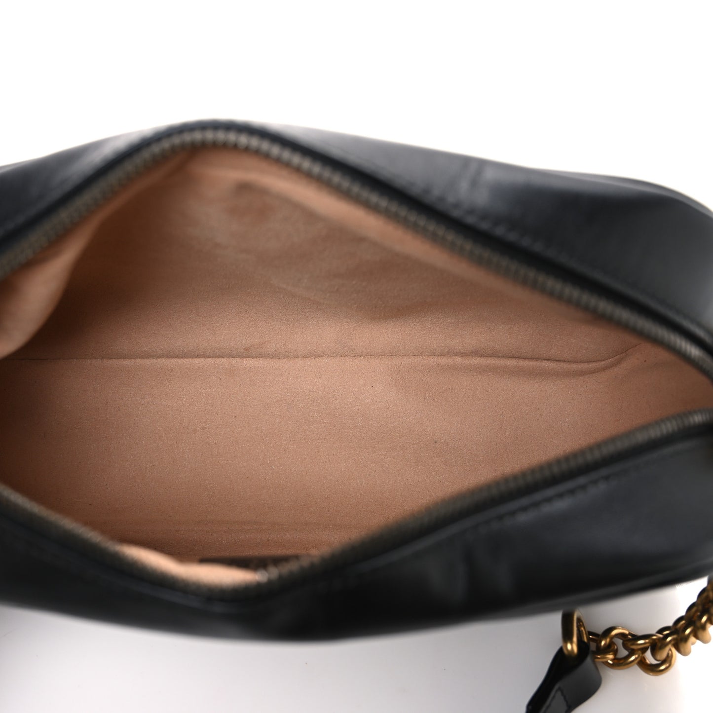 Calfskin Matelasse Small GG Marmont Chain Shoulder Bag Black