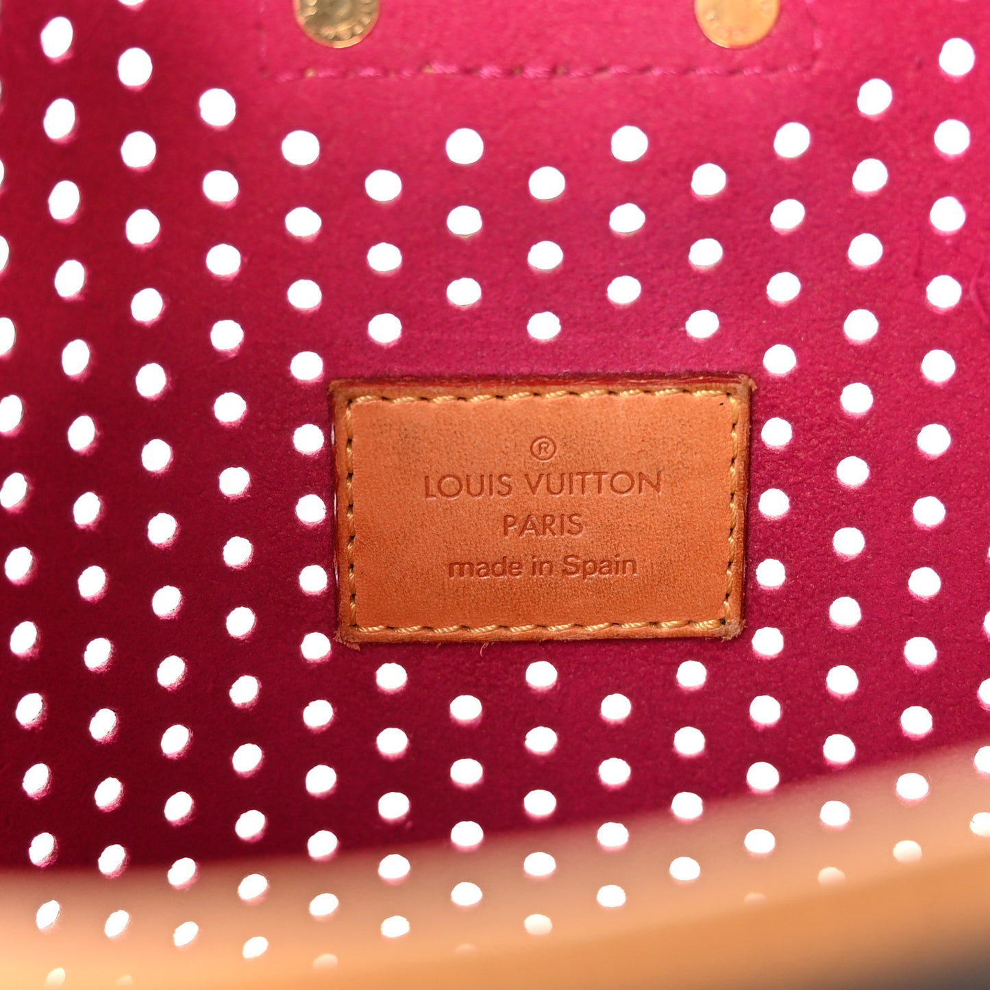 Monogram Perforated Musette Fuchsia