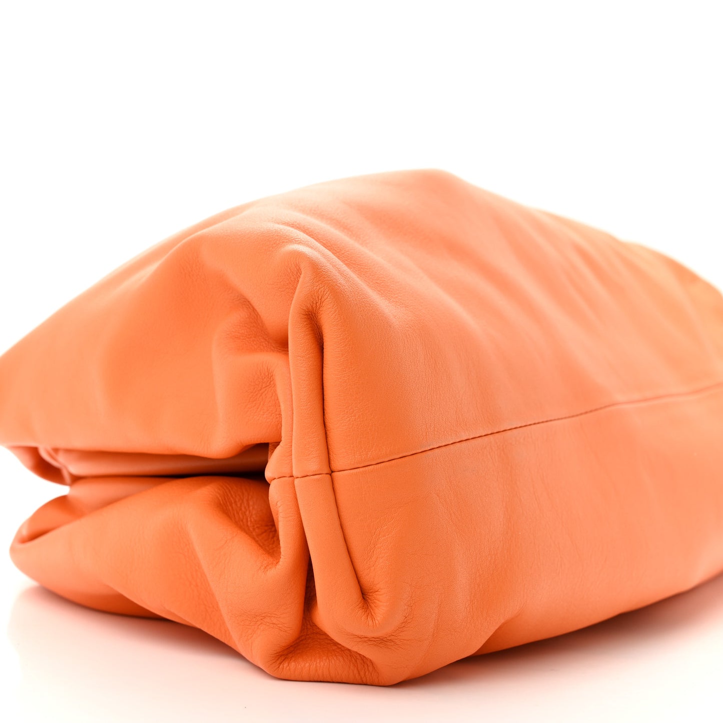 Smooth Butter Calf The Pouch Oversized Clutch Burnt Orange