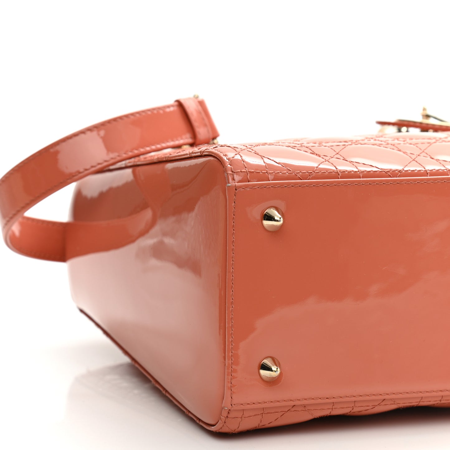 Patent Cannage Medium Lady Dior Pink