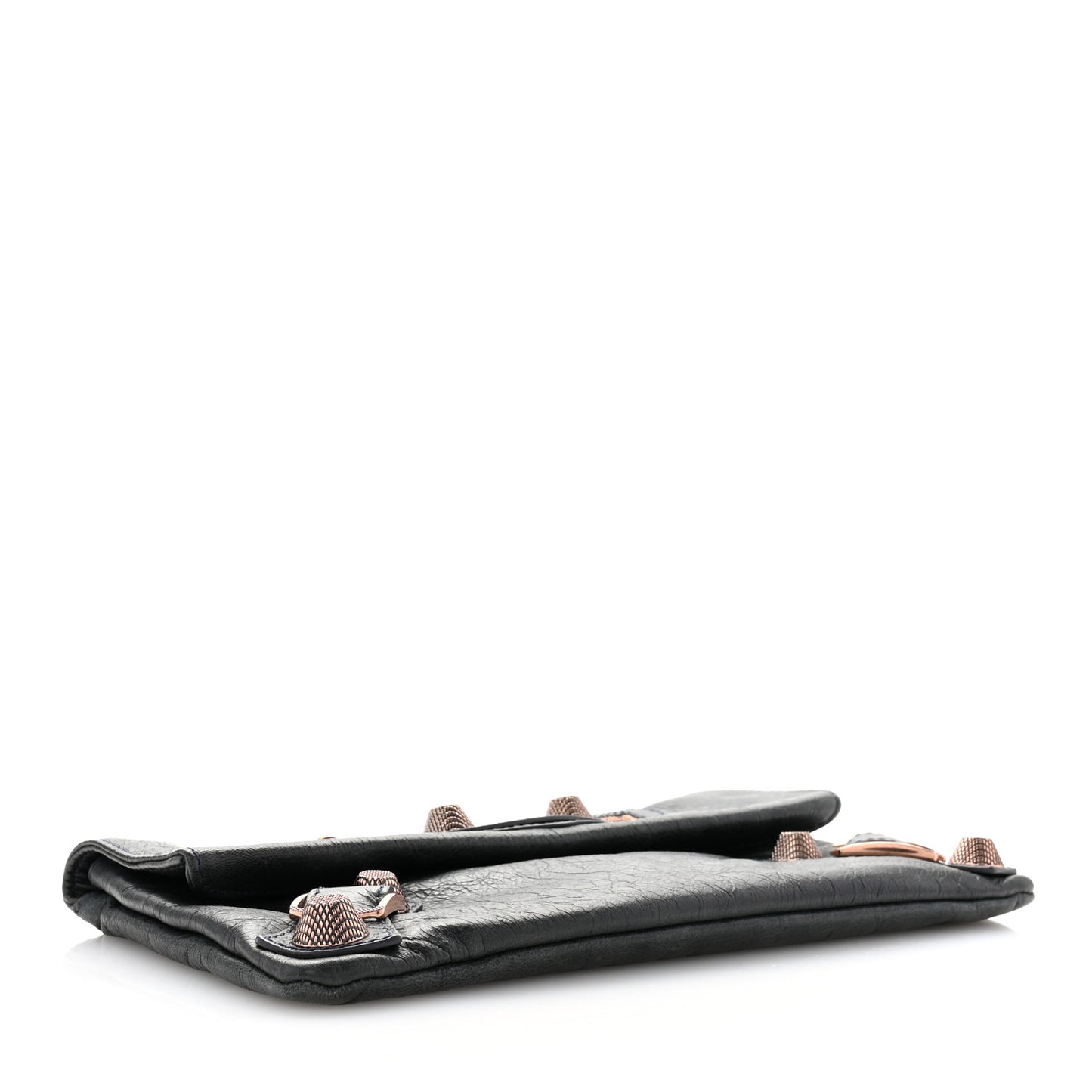 Agneau Giant 21 Rose Gold Hardware Envelope Clutch Anthracite