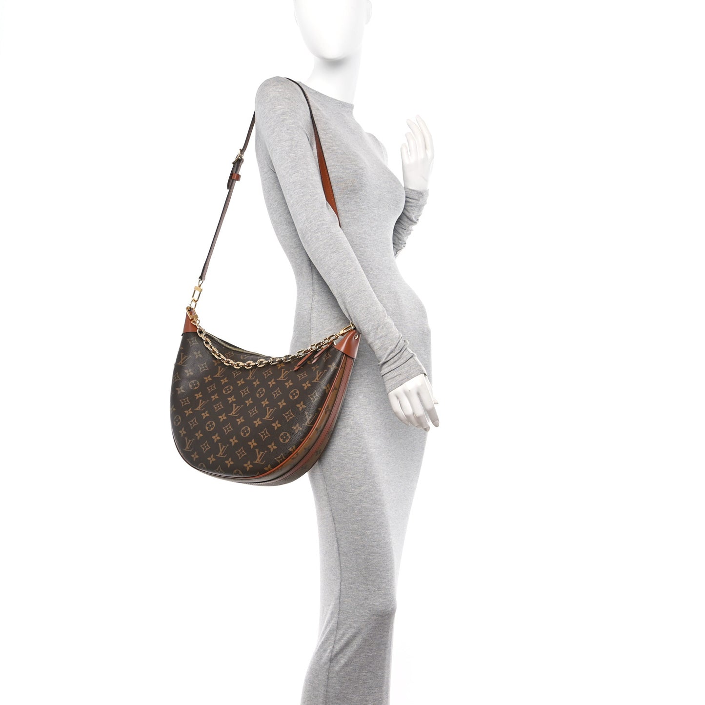 Reverse Monogram Loop Hobo