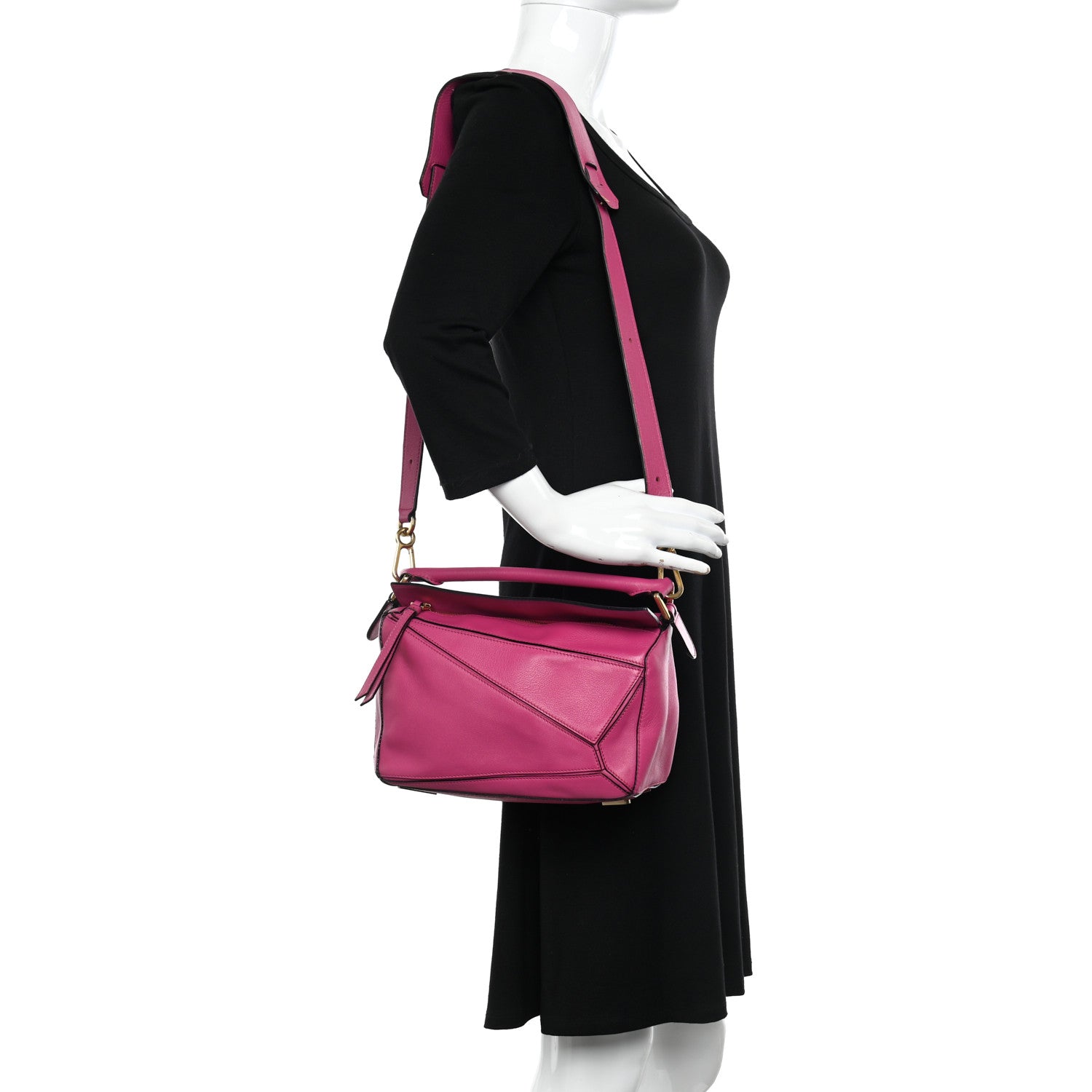 Loewe Calfskin Small Puzzle Bag Fuchsia 2 of 10