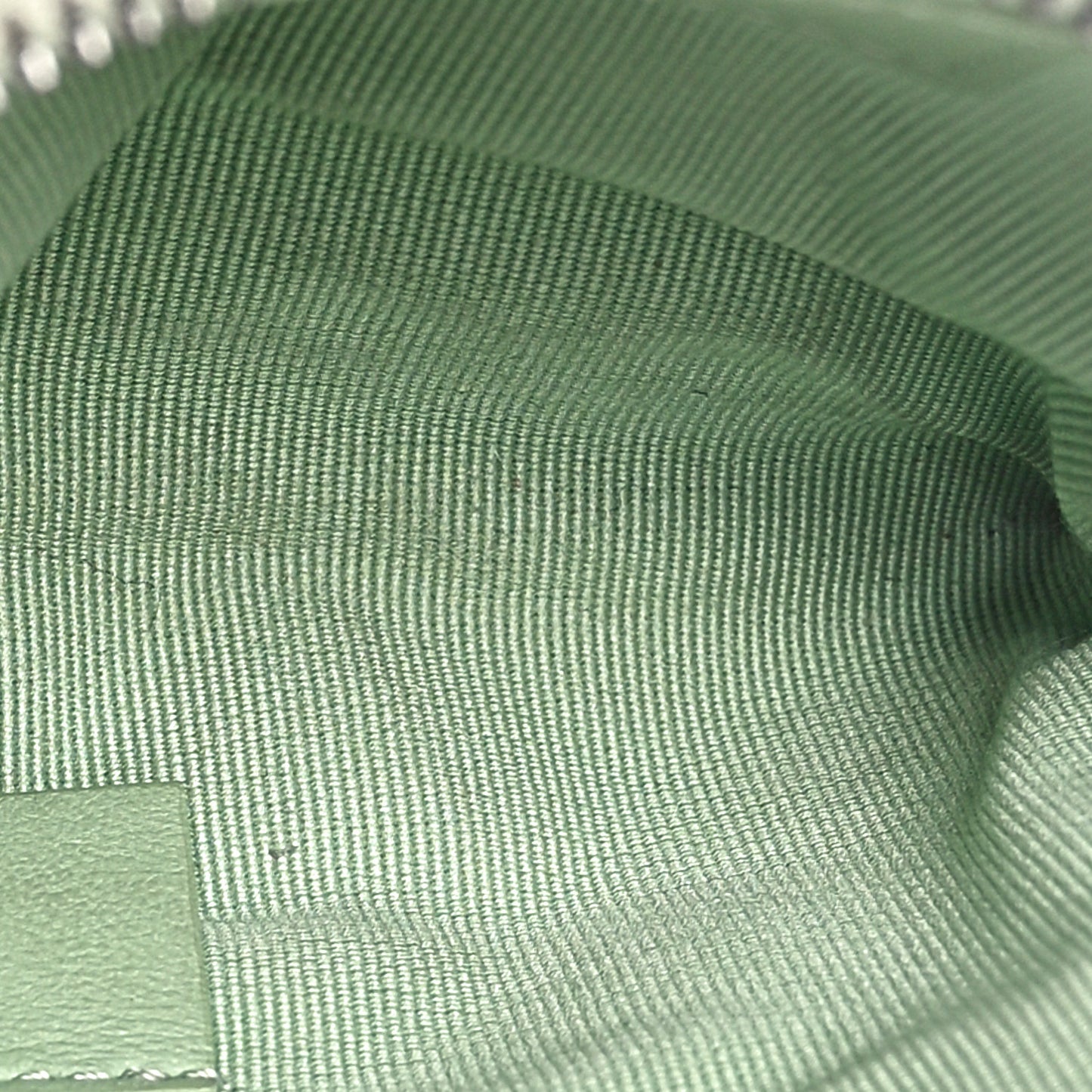 Lambskin Quilted Zip Card Holder Wallet Green