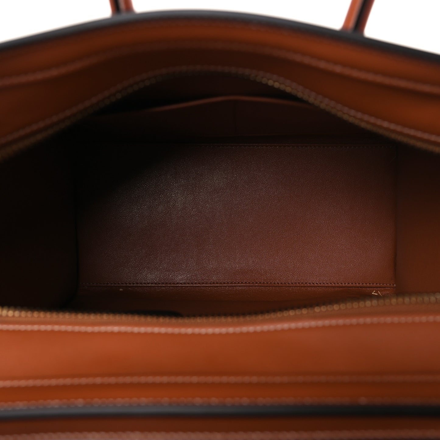 Textile Smooth Calfskin Micro Luggage Navy Tan