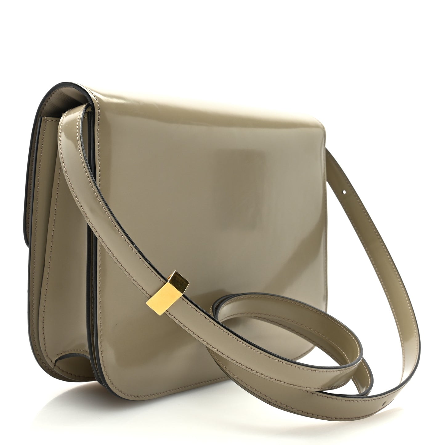 Spazzolato Calfskin Medium Classic Box Flap Bag Quartz