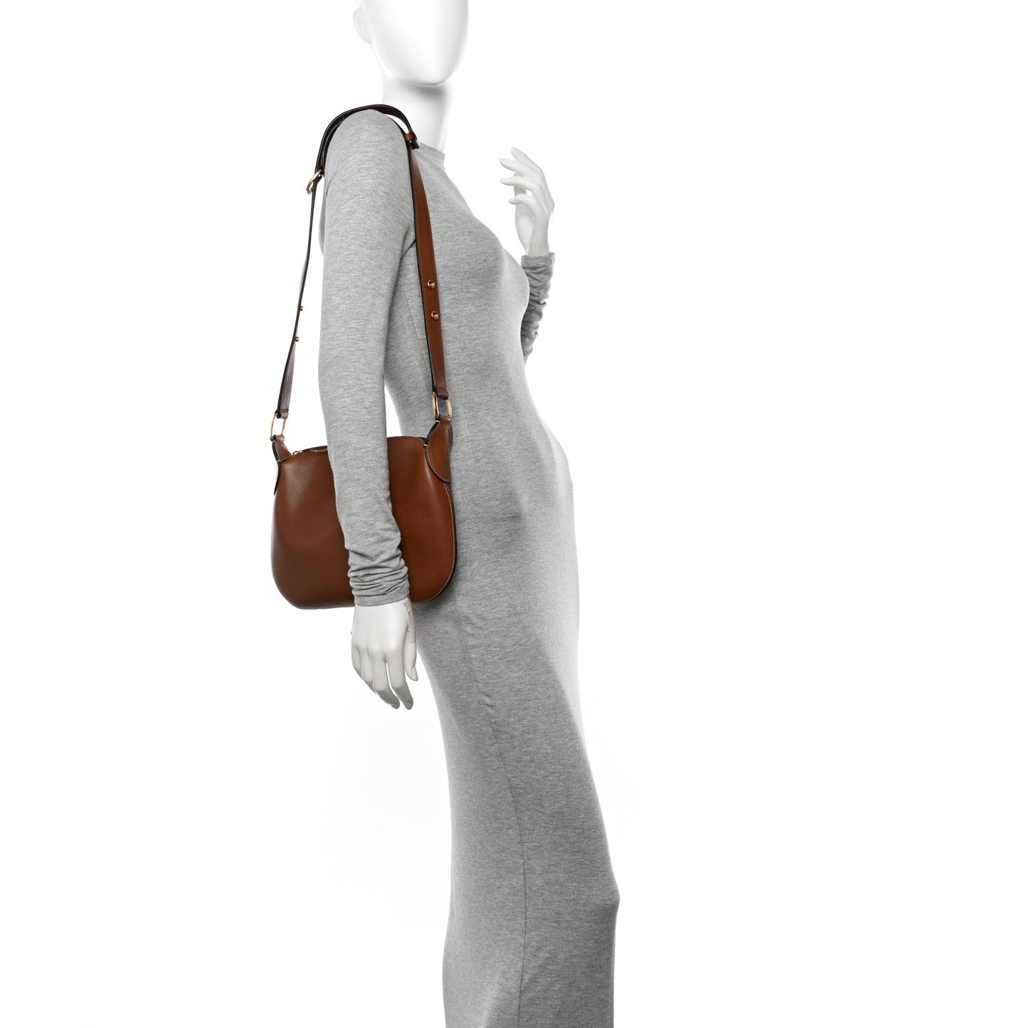 Smooth Calfskin Medium Saddle Bag Tan