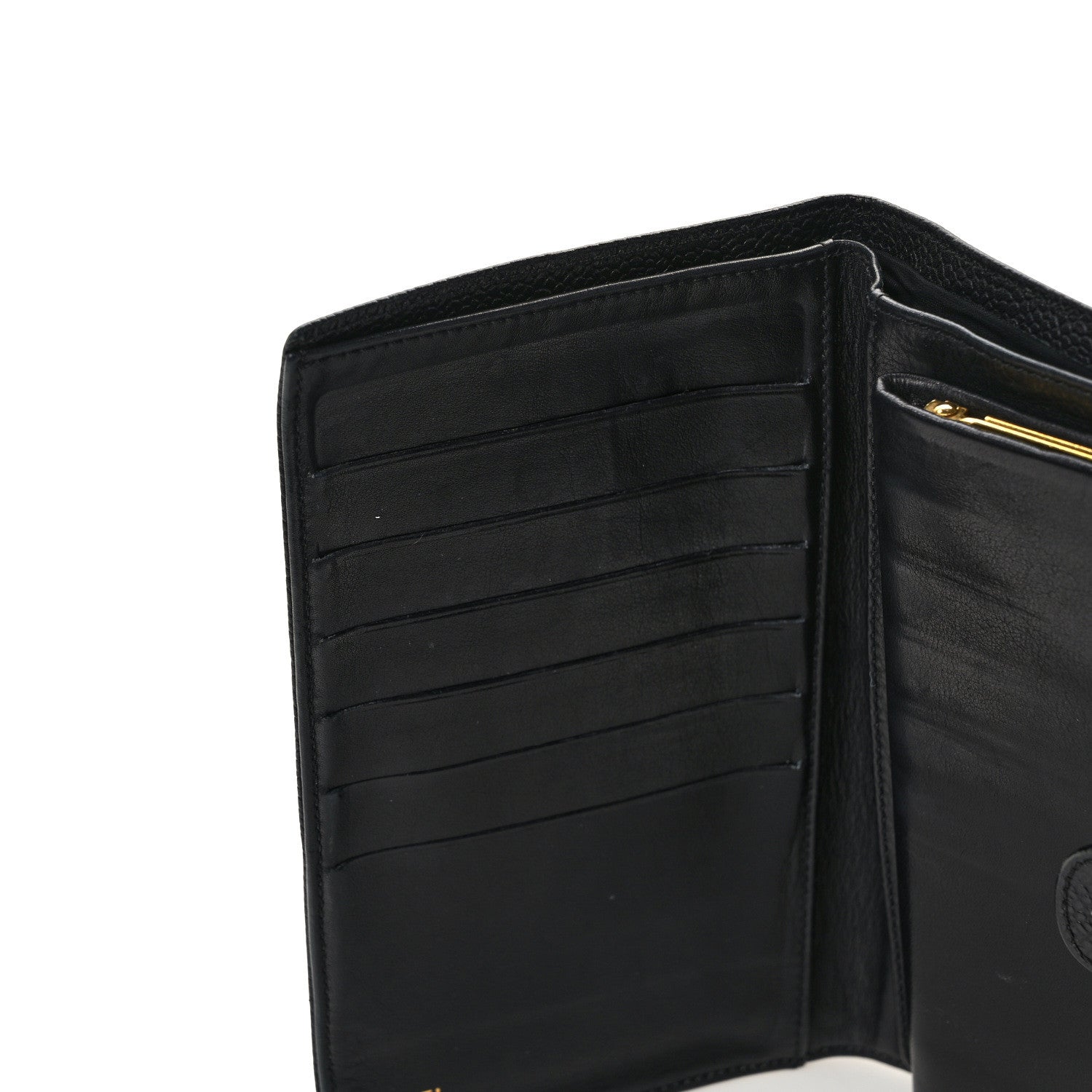 Chanel Caviar Timeless CC French Wallet Black 10 of 11
