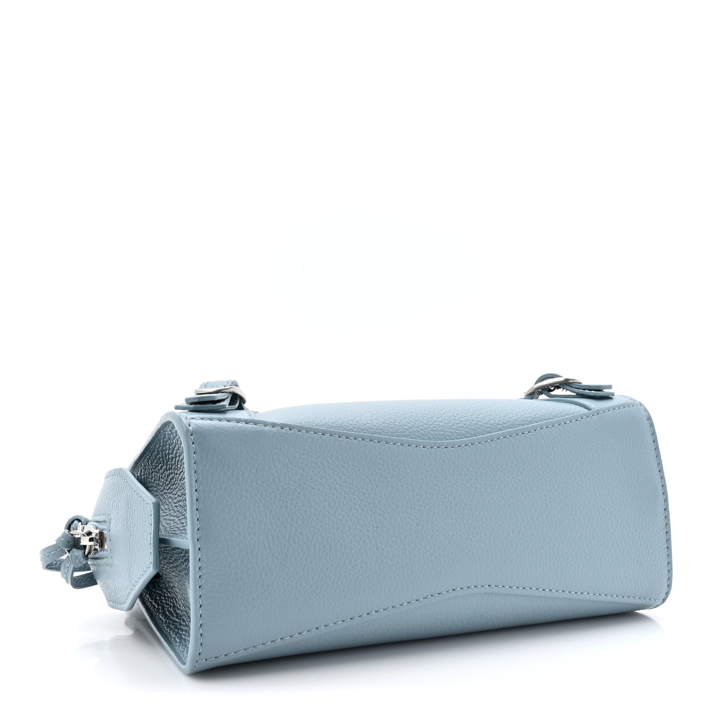 Grained Calfskin Neo Classic Silver Hardware Mini City Blue Grey