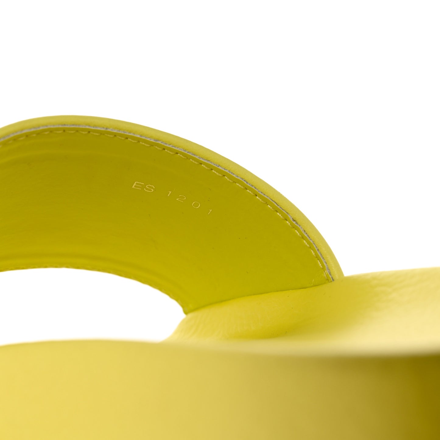 Rubber Logo 4G Pool Slide Sandals 38 Fluo Yellow
