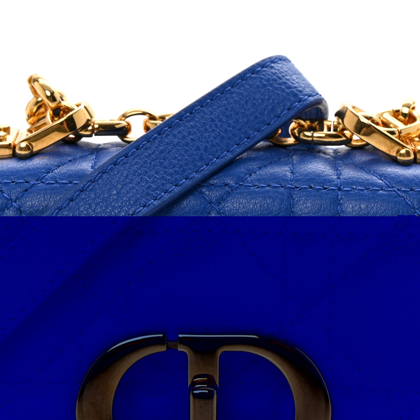 Supple Calfskin Cannage Micro Caro Bag Greece Greece Blue