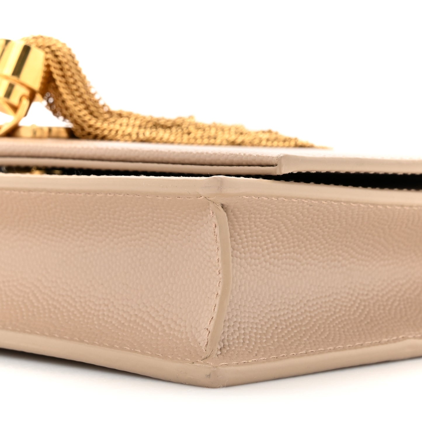 Grain De Poudre Classic Monogram Kate Tassel Chain Wallet Dark Beige