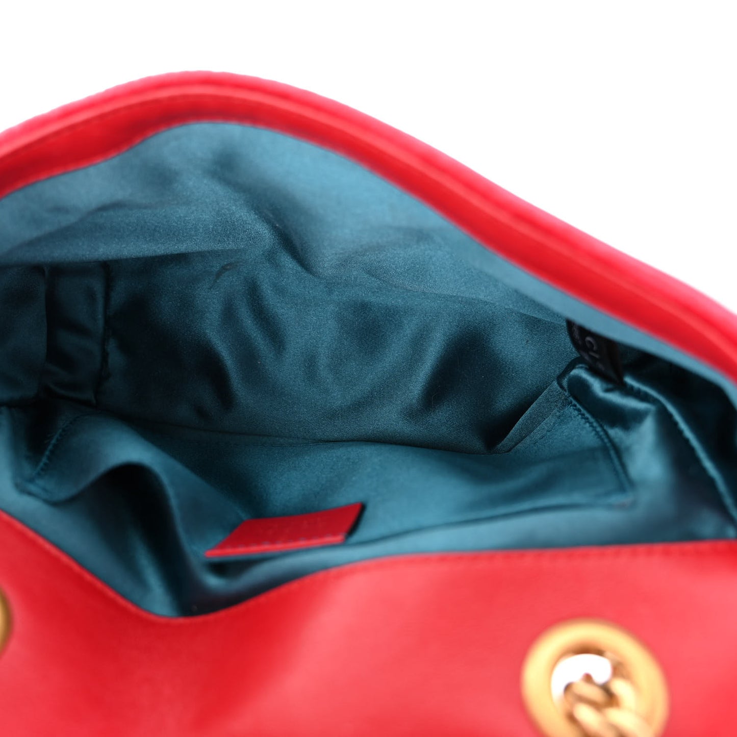 Velvet Matelasse Mini GG Marmont Shoulder Bag Hibiscus Red