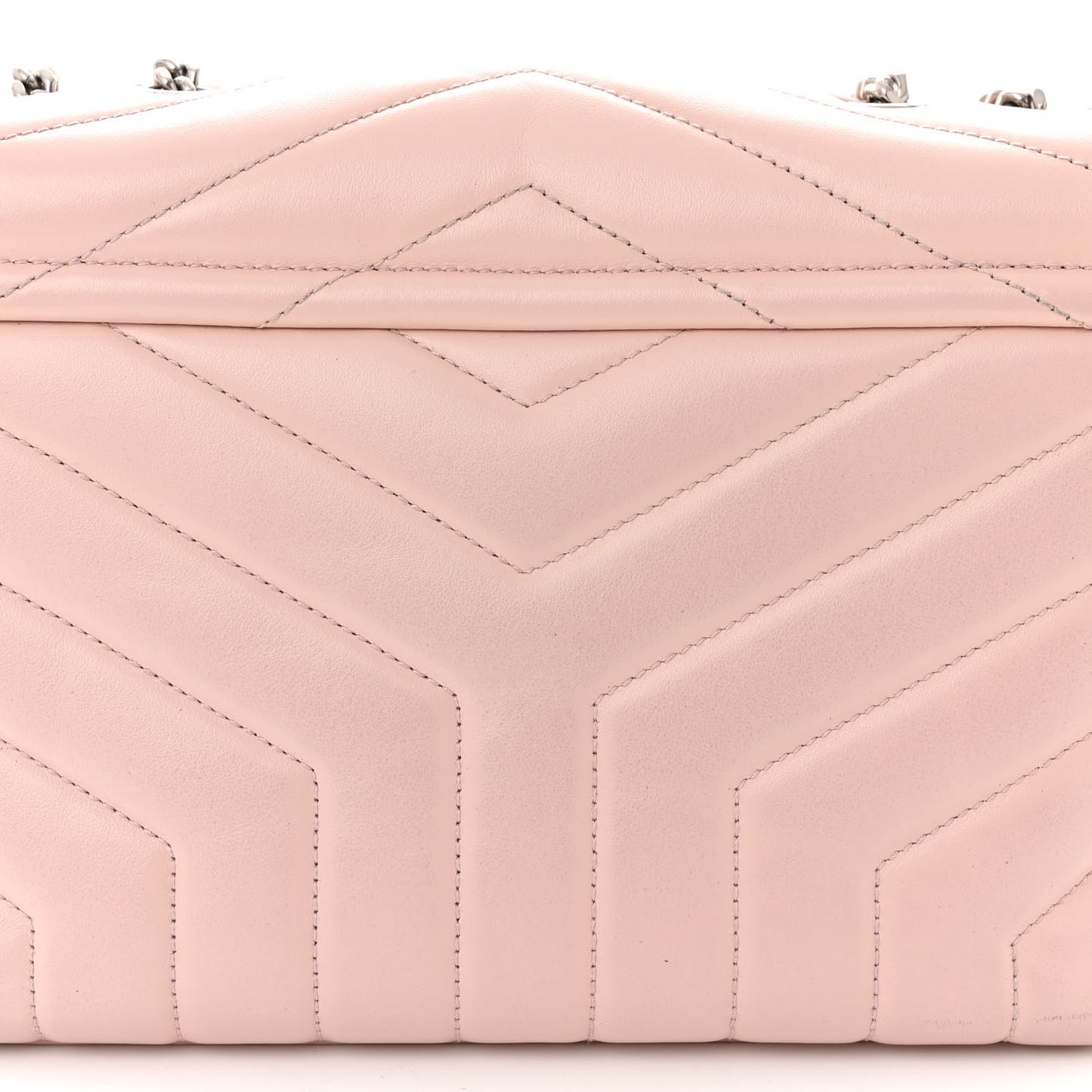 Calfskin Y Quilted Monogram Small Loulou Chain Satchel Rose Antic