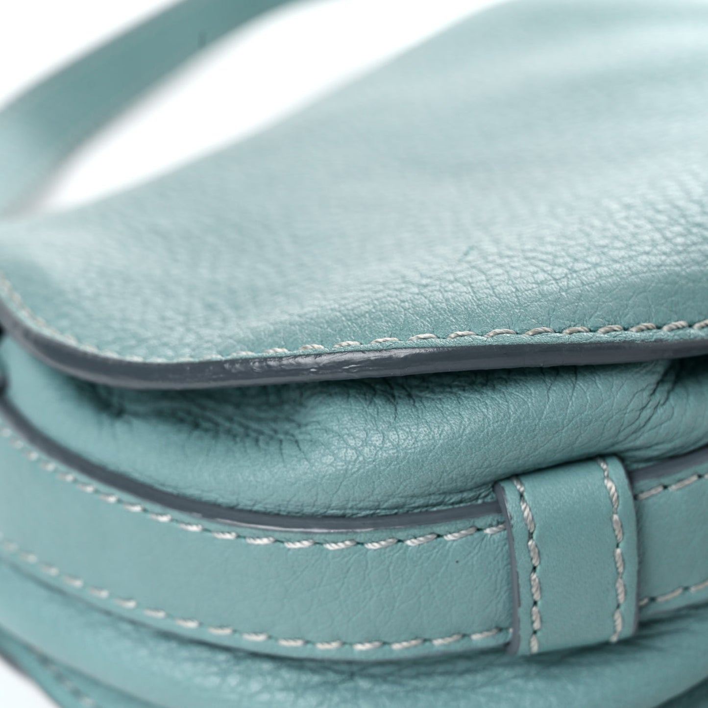 Calfskin Mini Marcie Round Crossbody Bag Fresh Mint