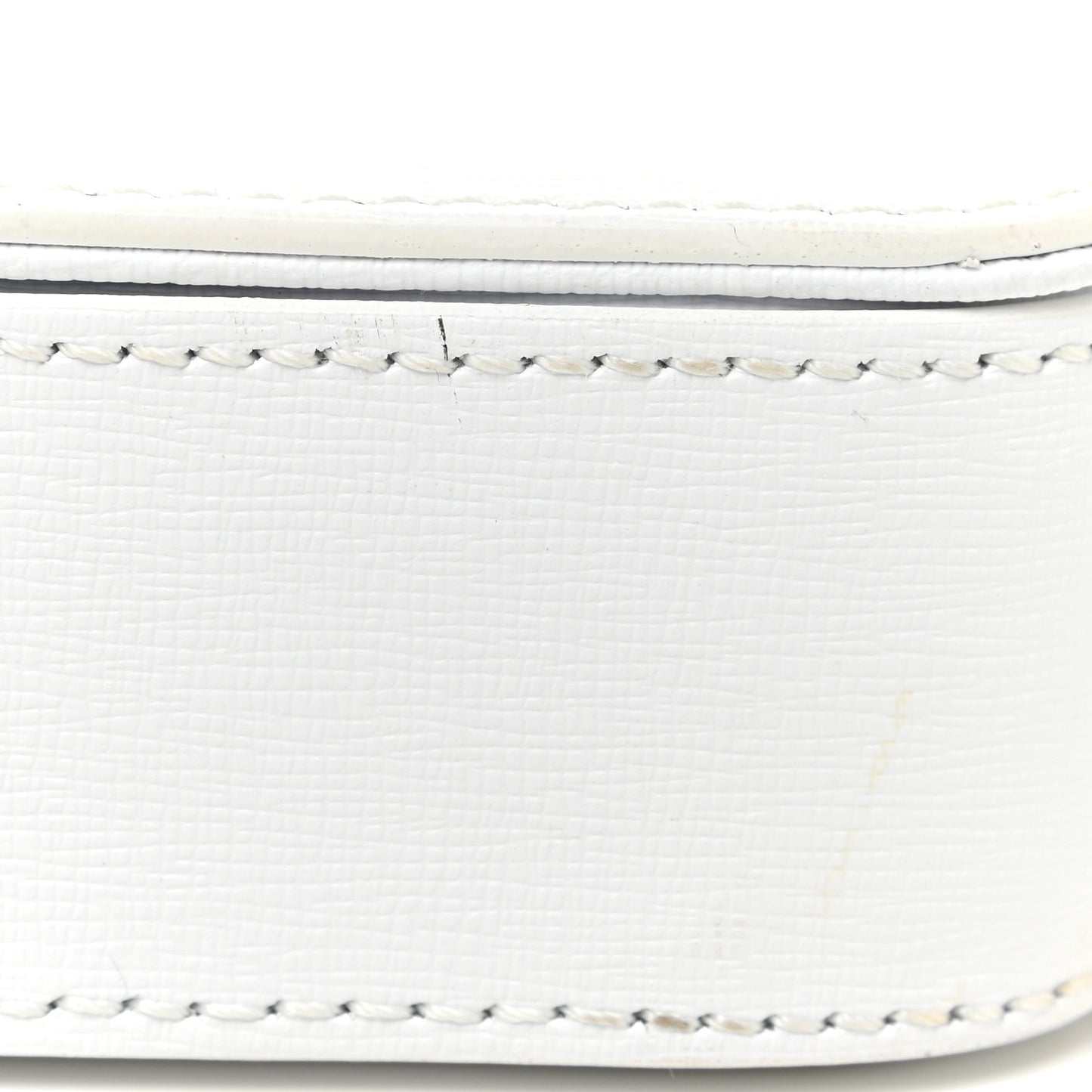 Saffiano Flap Shoulder Bag White