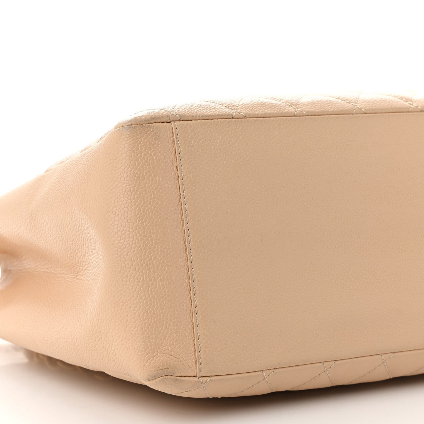 Caviar Quilted Grand Shopping Tote GST Beige Clair