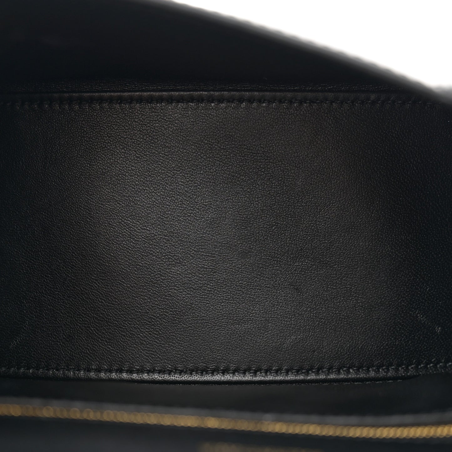 Shiny Box Calfskin Small Hourglass Top Handle Bag Black