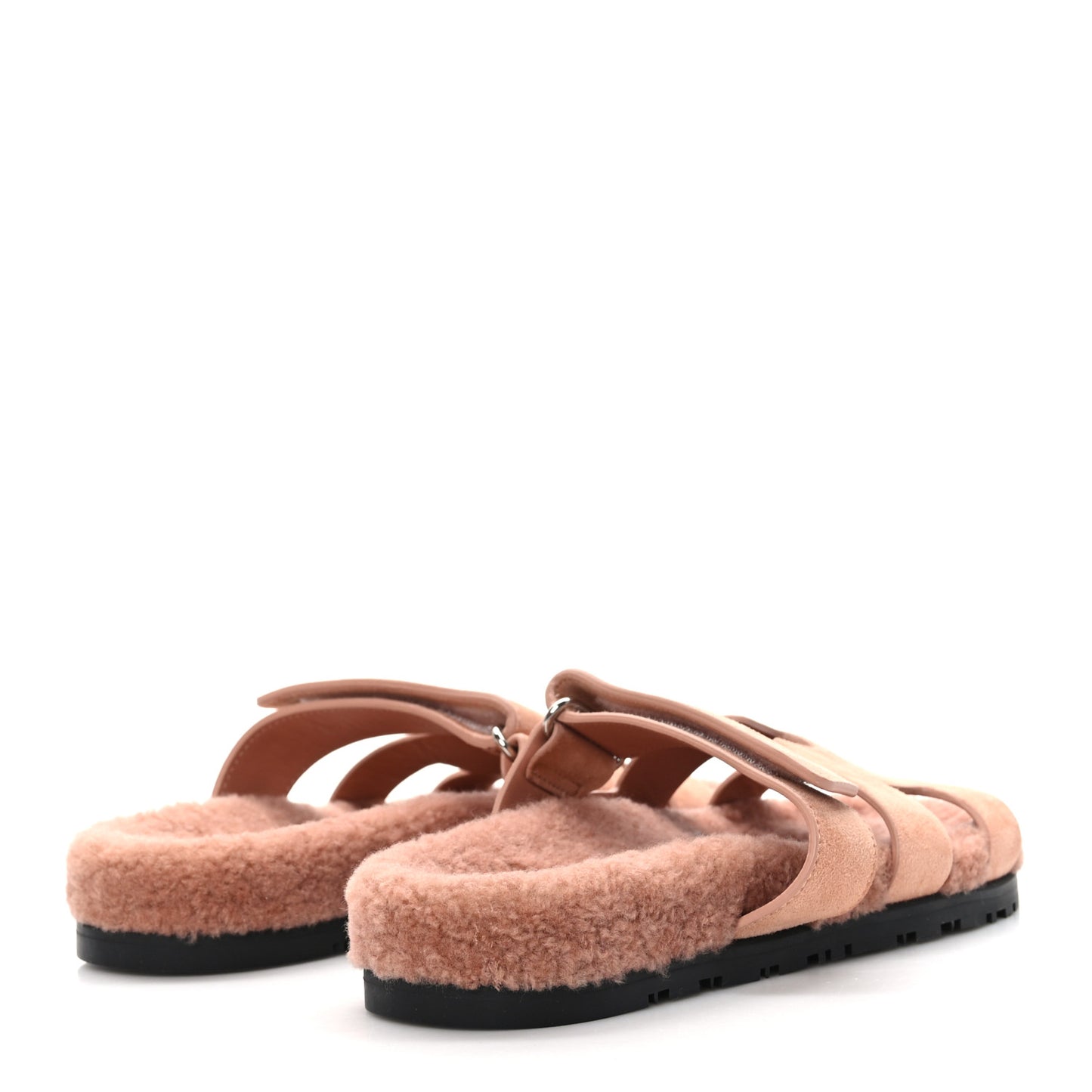 Suede Goatskin Woolskin Womens Chypre Sandals 38 Rose Aube