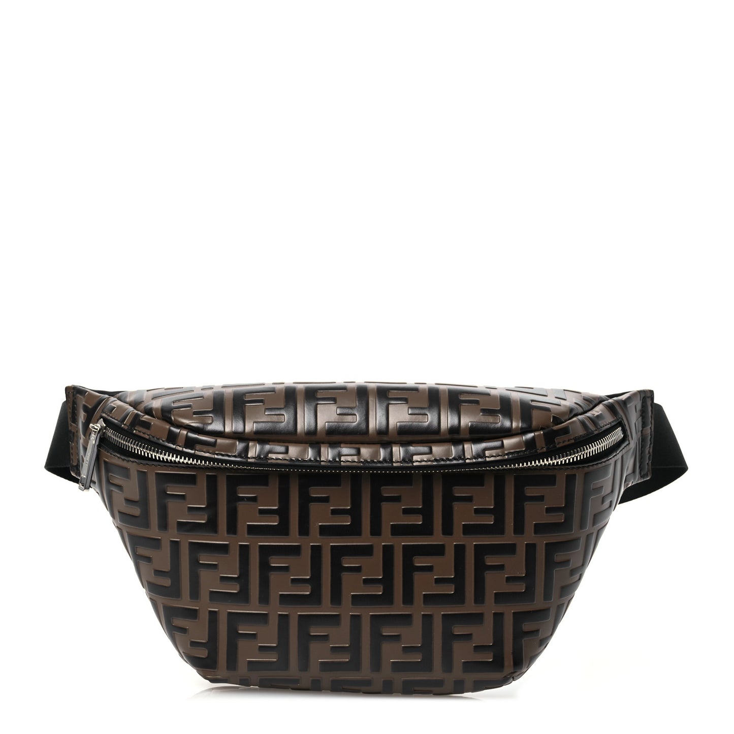 Vitello Century Bi-Color FF 1974 Embossed Belt Bag Maya Black