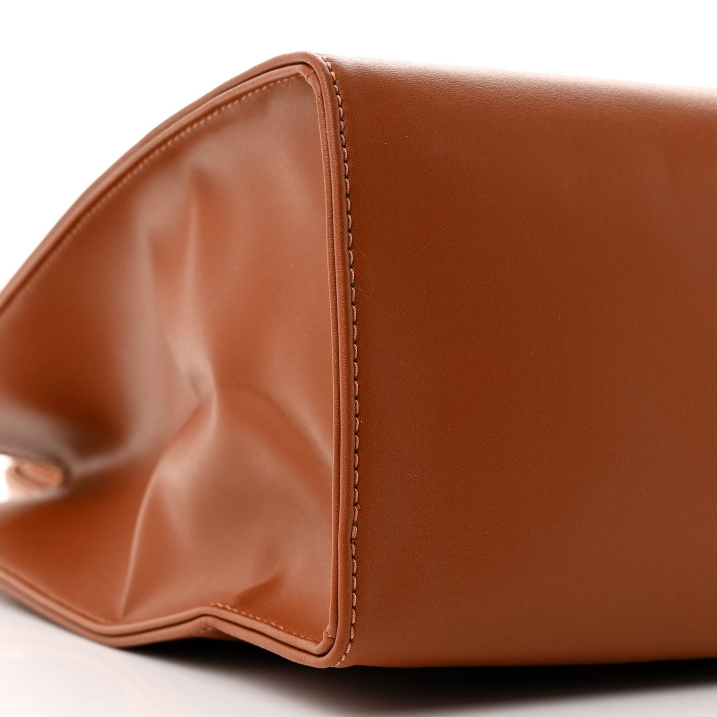 Vegan Leather Medium Shopping Bag Tan