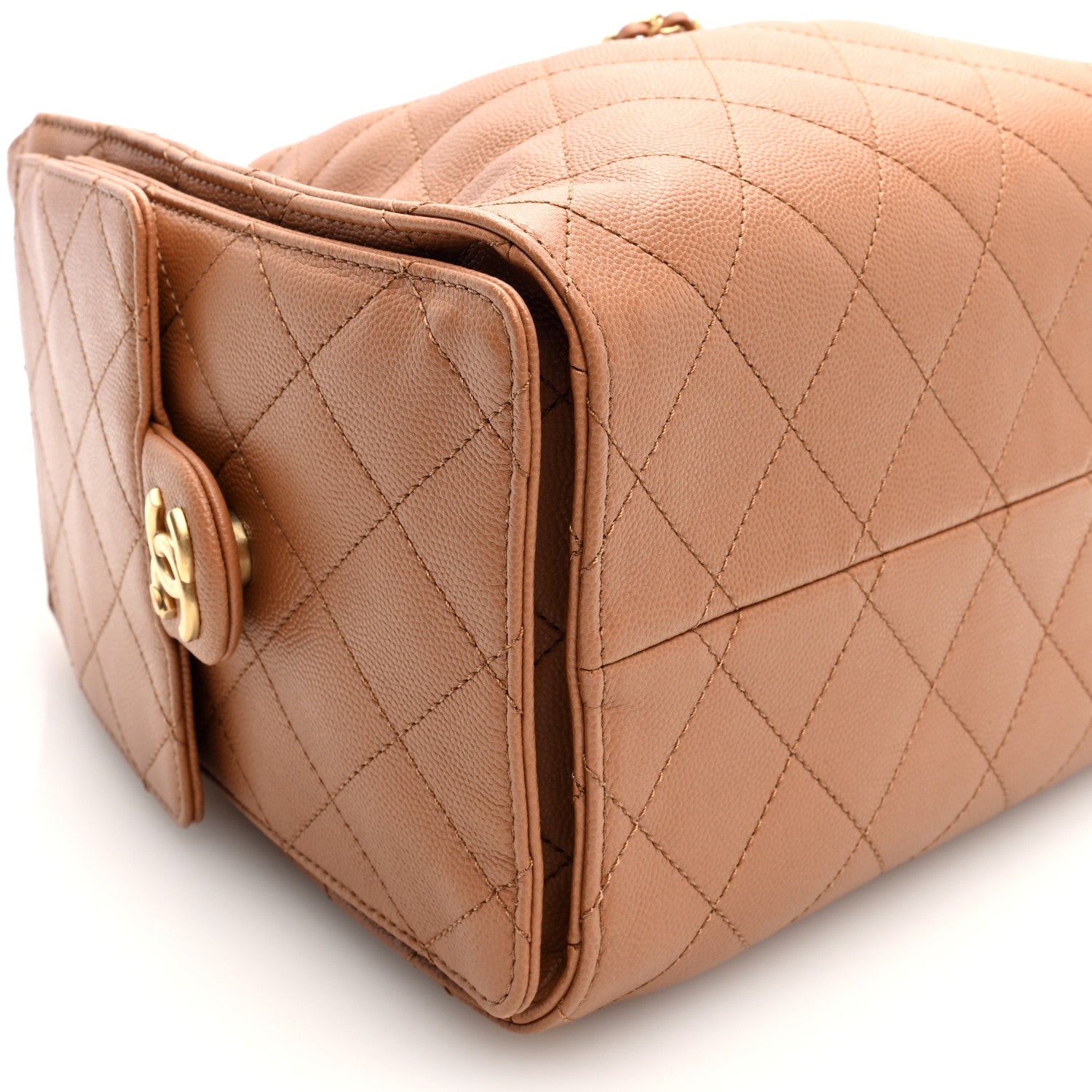 Chanel Caviar Quilted Small Chanel 25 Handbag Brown 9 of 10