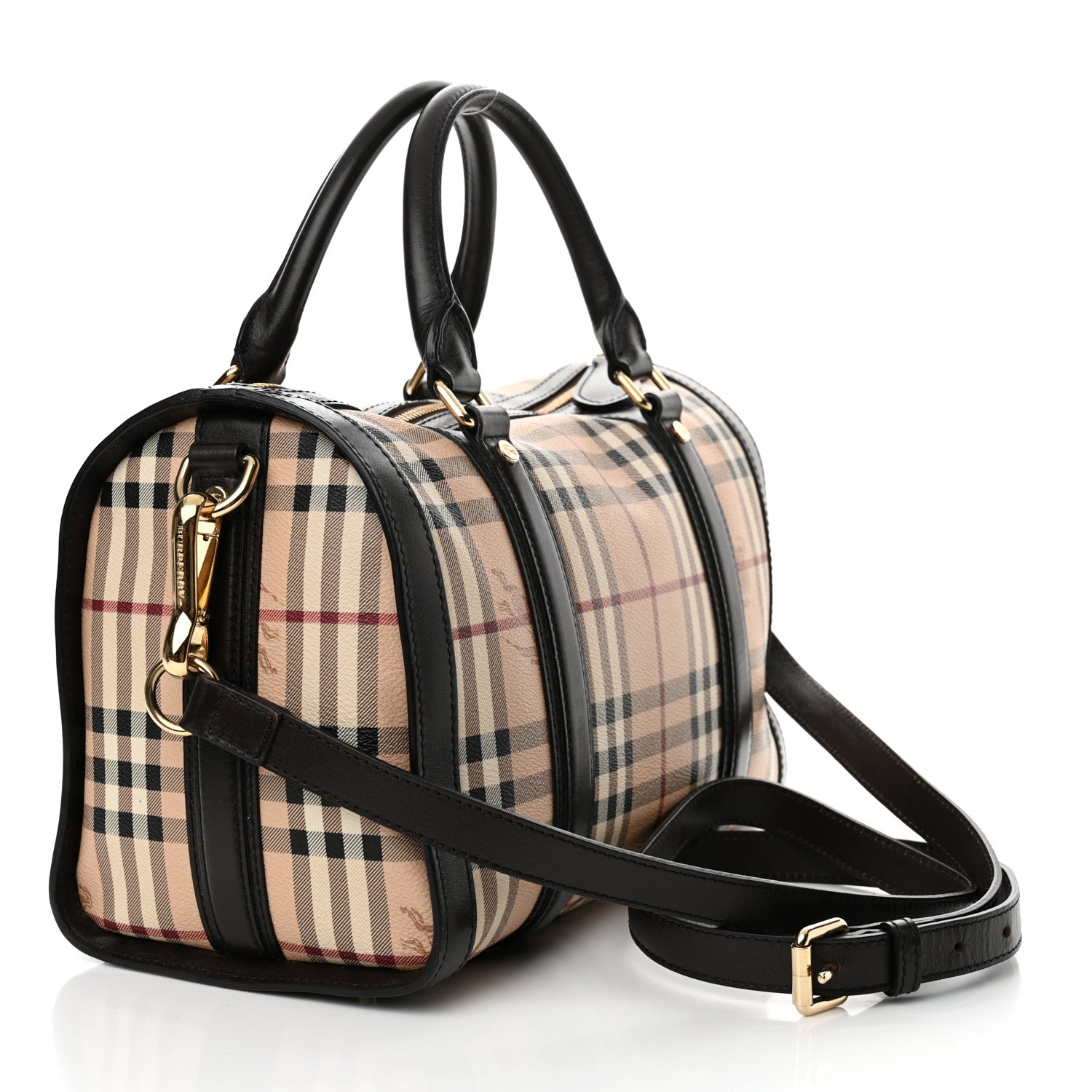 Burberry Haymarket Check Medium Alchester Bowling Bag Chocolate 3 of 14