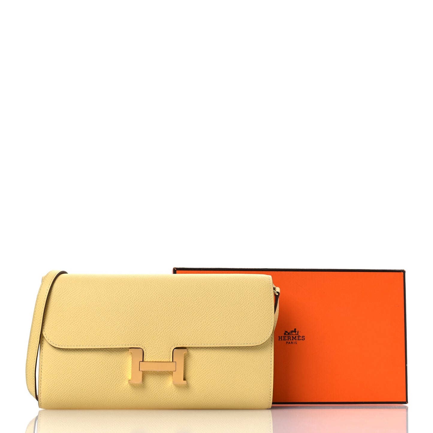 Epsom Constance Long Wallet To Go Wallet Jaune Poussin