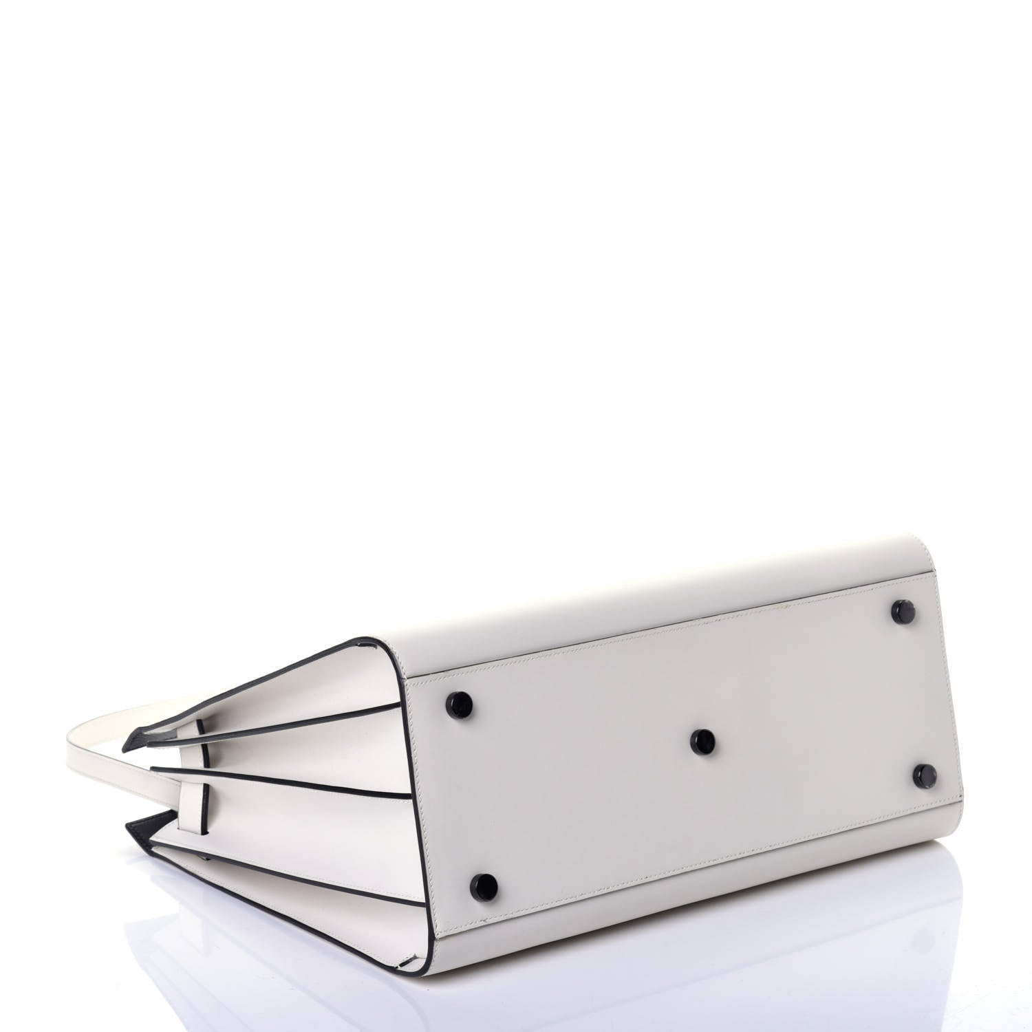 Saint Laurent Grained Calfskin Small Sac De Jour Dove Porcellana Black 5 of 12