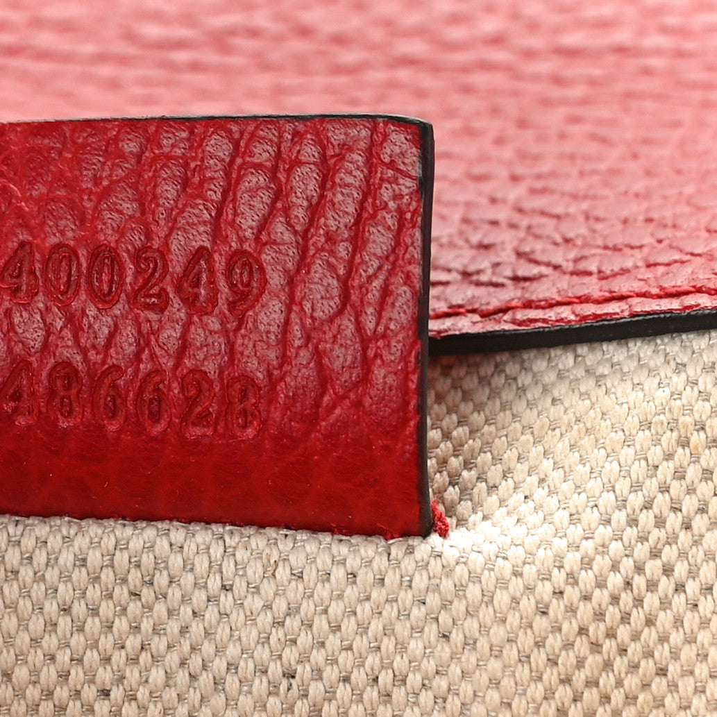 Dollar Calfskin Swarovski Crystal Small Dionysus Shoulder Bag Hibiscus Red