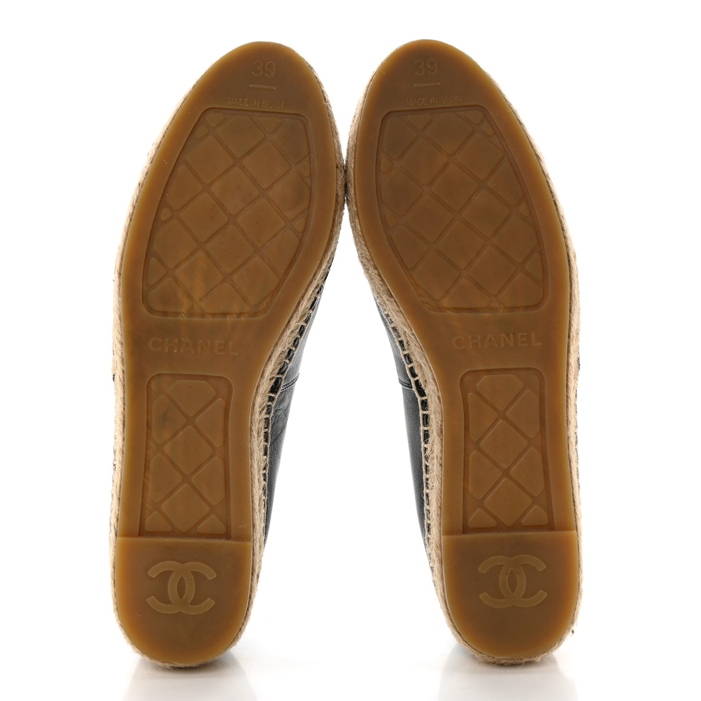 Lambskin CC Espadrilles 39 Black