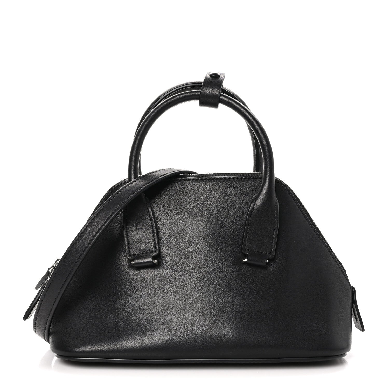 The Row Saddle Calfskin Mini Devon Bag Black 1 of 9