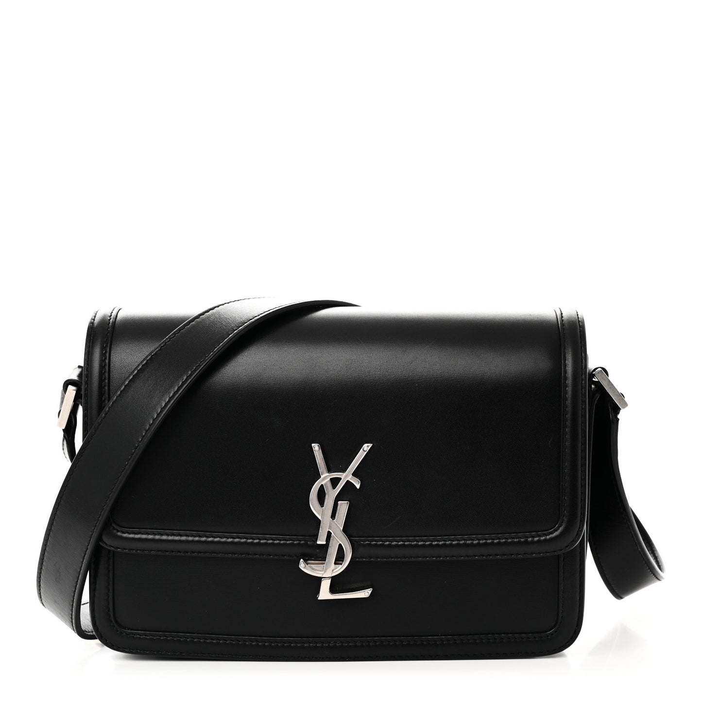 Box Calfskin Monogram Medium Solferino Satchel Black