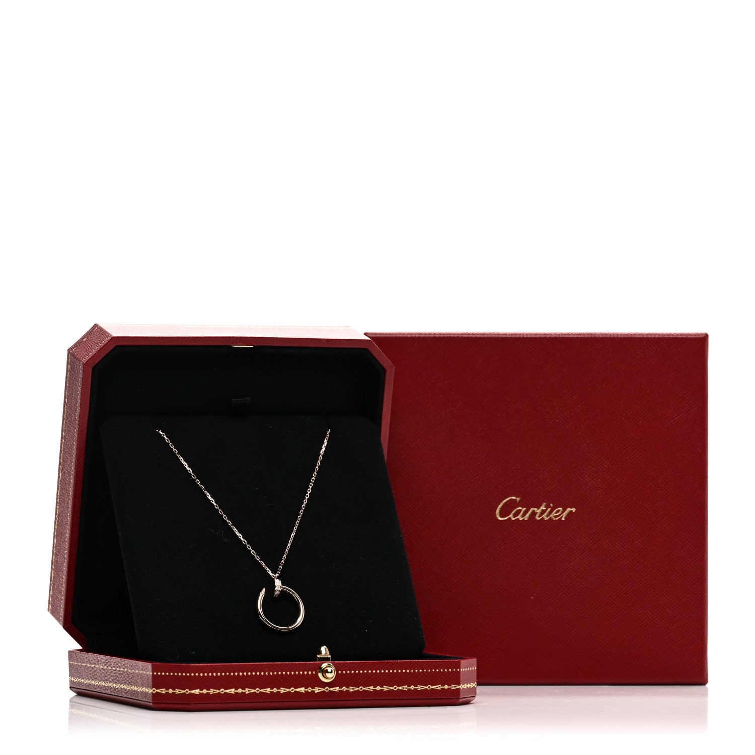 Cartier 18K Pink Gold Diamond Juste Un Clou Pendant Necklace 5 of 5