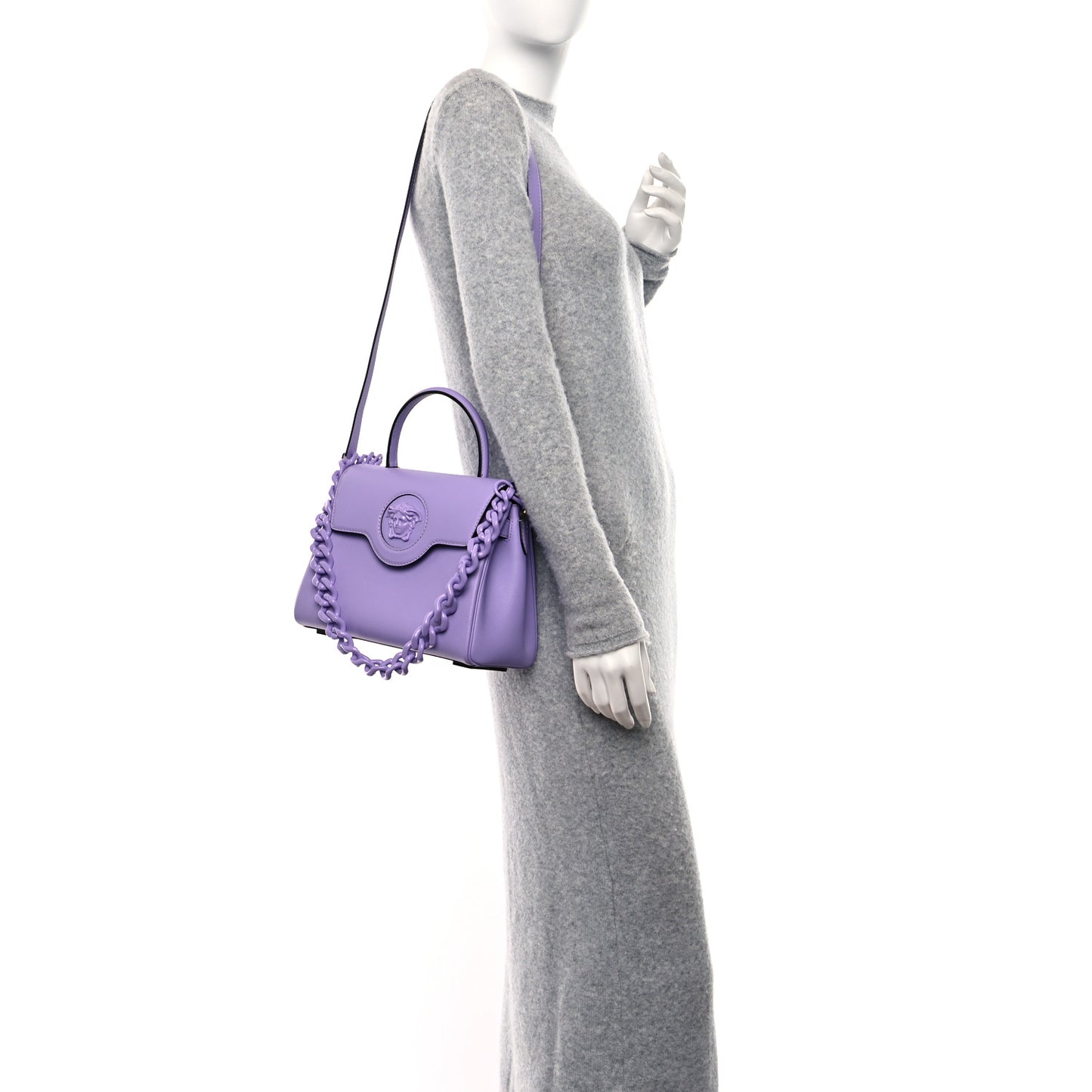 Calfskin Medium La Medusa Top Handle Handbag Lilac