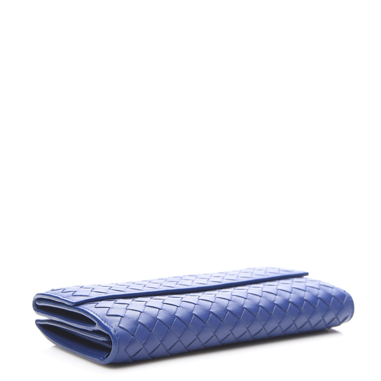Nappa Intrecciato Continental Wallet Blue